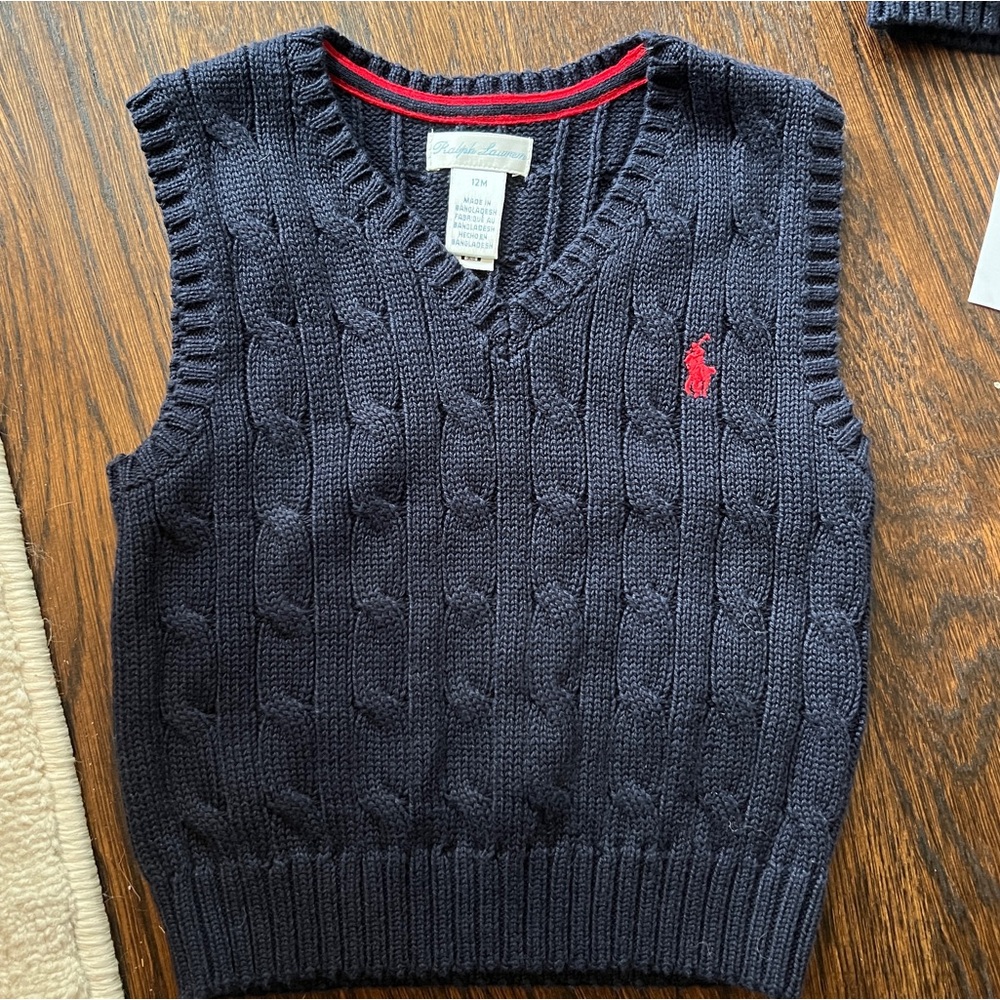 Polo Ralph Lauren Sweater Vest Navy 12 month